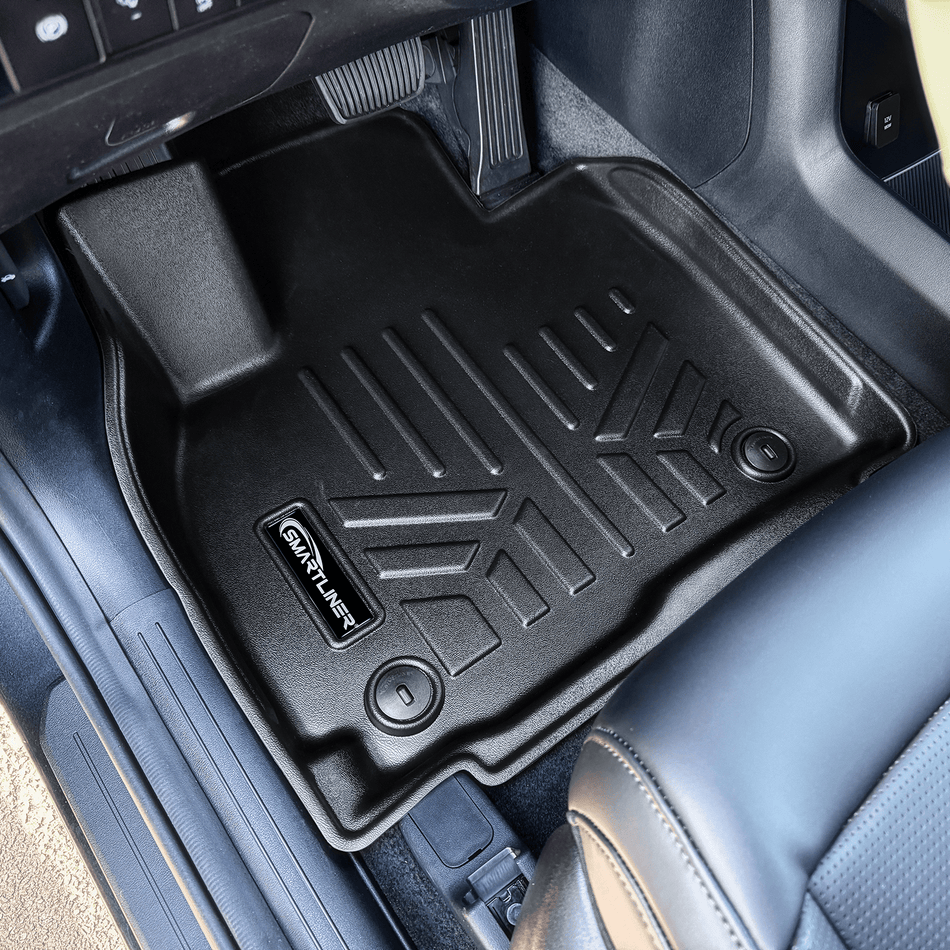 Smart Liner USA Floor Liner Set SMARTLINER Custom Fit Black For 2027 Kia Telluride. Fits 8 Passenger Model