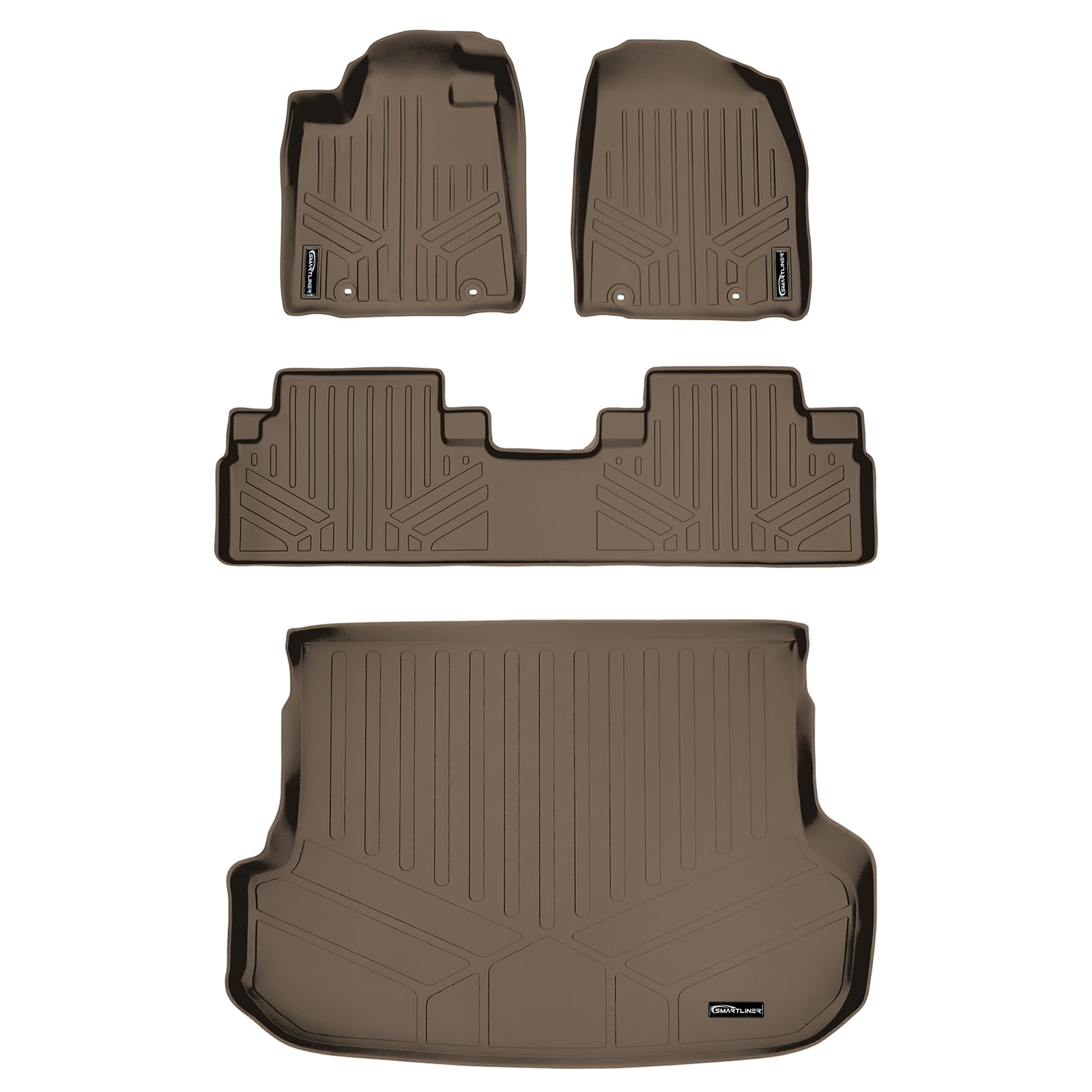SMARTLINER Custom Fit Floor Liners For 2013-2015 Lexus RX (First Row Twist type Rings)