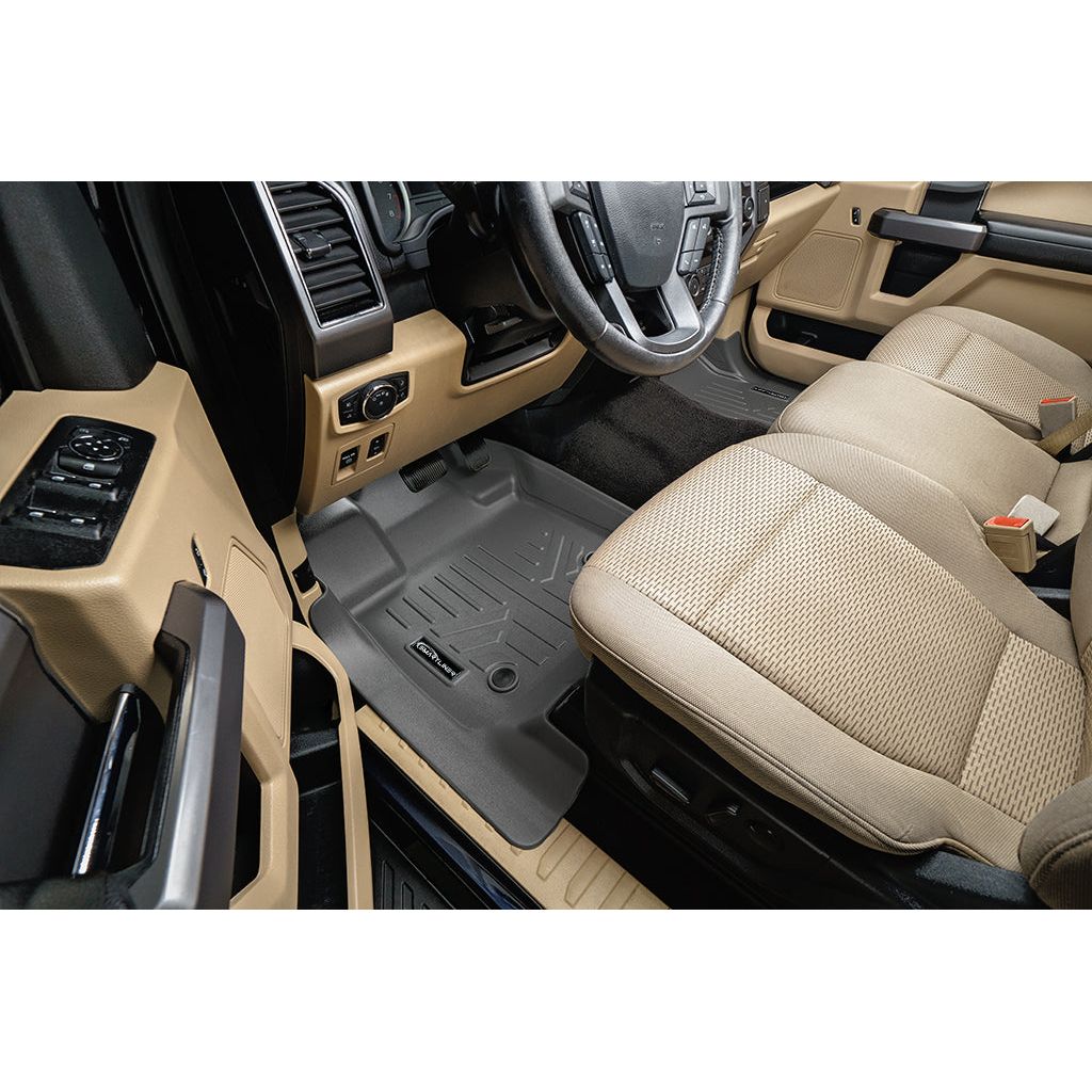 SMARTLINER Custom Fit Floor Liners For 2015-2024 Ford F-150 SuperCab with 1st Row Bench Seat with Vinyl Flooring