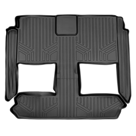 Smart Liner USA Floor Liners Black / Second Row Floor Mat Liners 2008-2012 Dodge Grand Caravan Floor Liners | 2nd Row Stow'n Go Bucket Seats, No Super Console | SMARTLINER