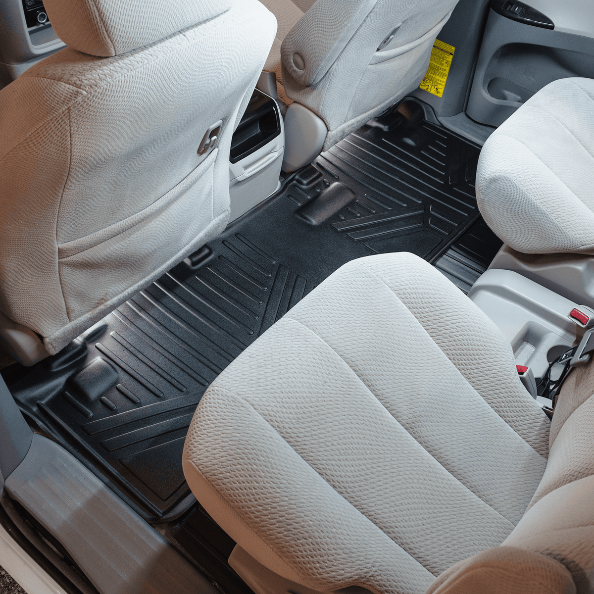 SMARTLINER Floor Liners 2013-2020 Toyota Sienna Floor Liners|8 Passenger Models (with cover for 2nd row sliding track)|SMARTLINER