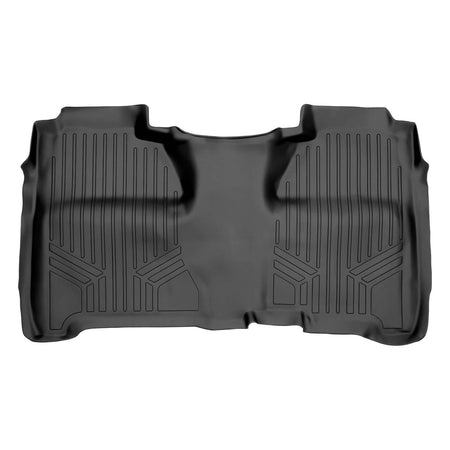 SMARTLINER Floor Liners Black / Second Row Floor Liner 2015-2019 Chevrolet Silverado 3500 HD Floor Liners|Crew Cab Models (Provides over-the-hump coverage. Only fits carpet models. Fits bench seat models. 2nd row full coverage. Not 4x4 Shifters - No E-Assist Models)|SMARTLINER