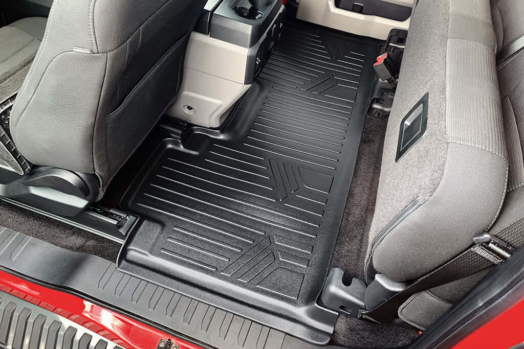 SMARTLINER Custom Fit Floor Liners For 2017-2024 SuperCab with Vinyl Flooring & Bucket Seats