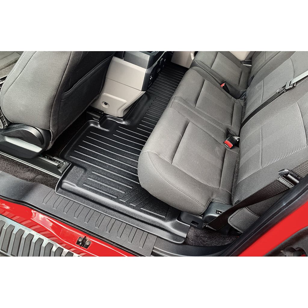 SMARTLINER Custom Fit Floor Liners For 2015-2024 Ford F-150 SuperCab with 1st Row Bucket Seats Vinyl Flooring