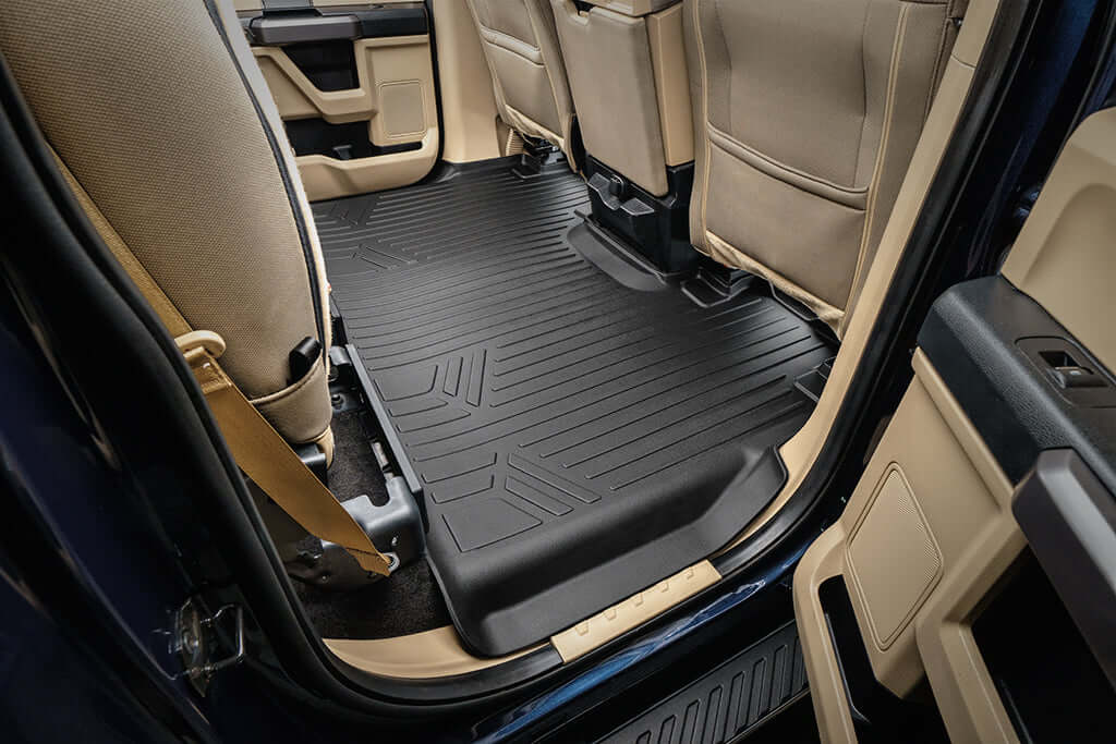 SmartCoverage™ Custom Fit Floor Liners For 2015-2024 Ford F-150 SuperCrew Cab with 1st Row Bench Seat No 2nd Row Underseat Storage (Vinyl Flooring)