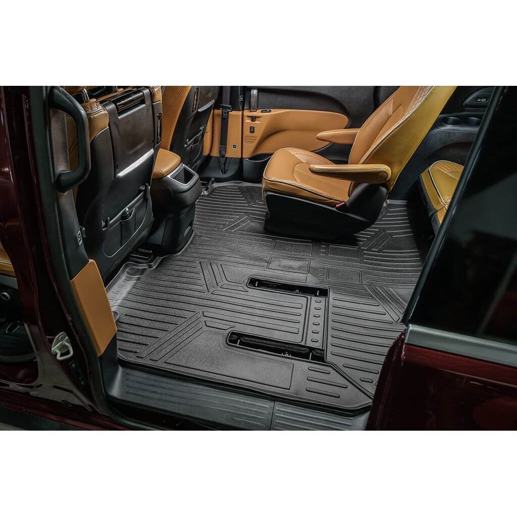 Smart Trim™ Custom Fit Floor Liners For 2021-2025 Chrysler Pacifica with 2nd Row Bucket Seats(Touring & L Models)