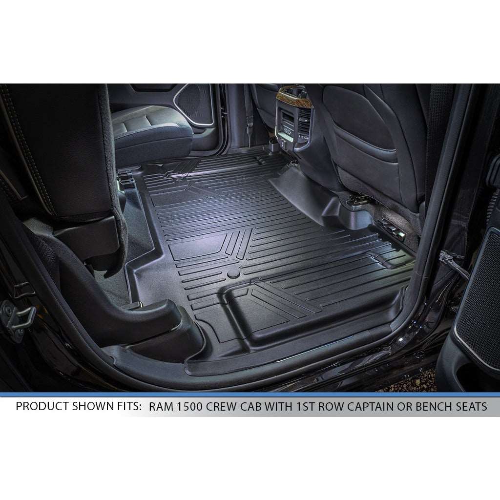 SMARTLINER Custom Fit for 19-20 Ram 1500 Crew Cab Vinyl Flooring without Rear Underseat Storage Box - Smartliner USA