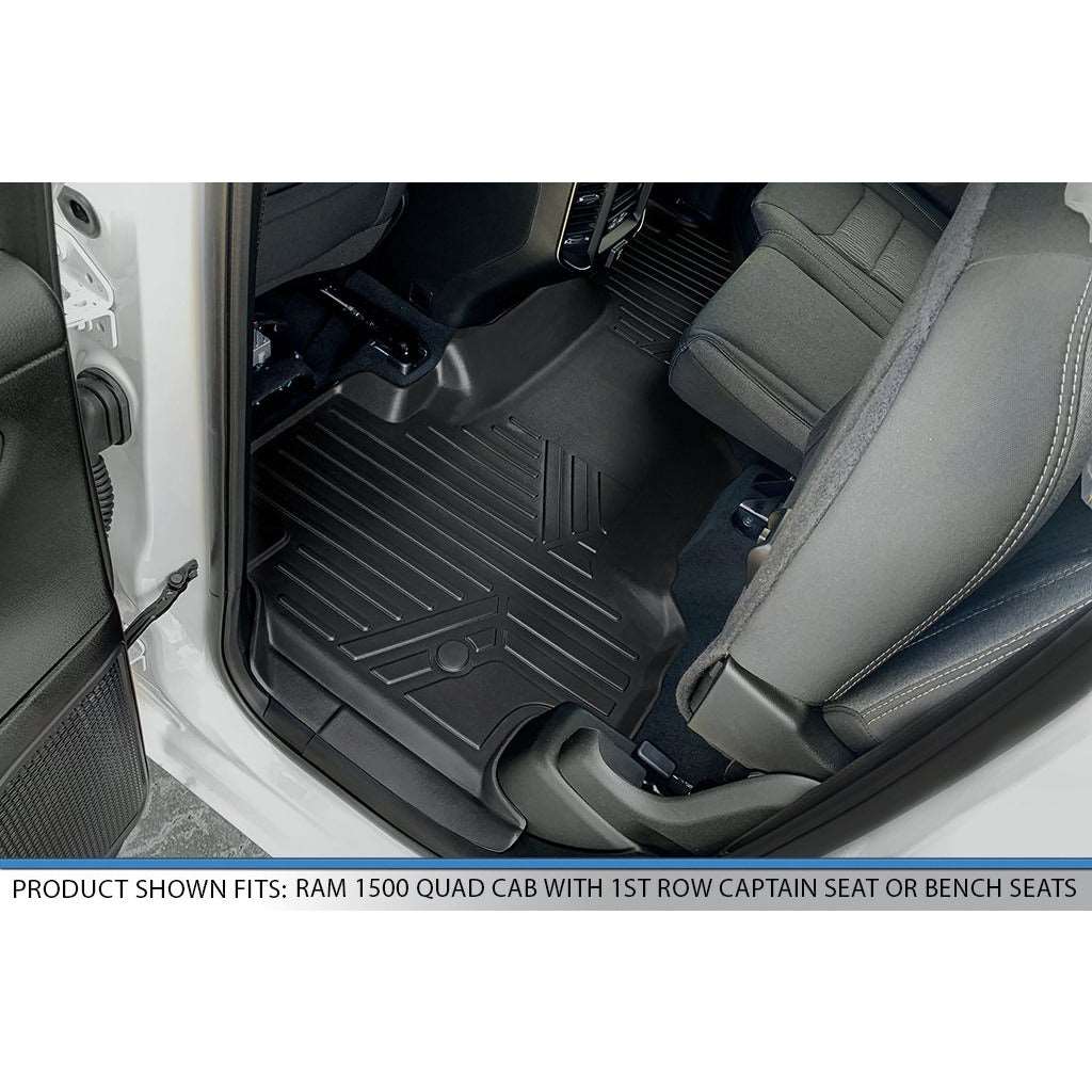 SMARTLINER Custom Fit for 19-20 Ram 1500 Quad Cab Vinyl Floor without Rear Underseat Storage Box - Smartliner USA