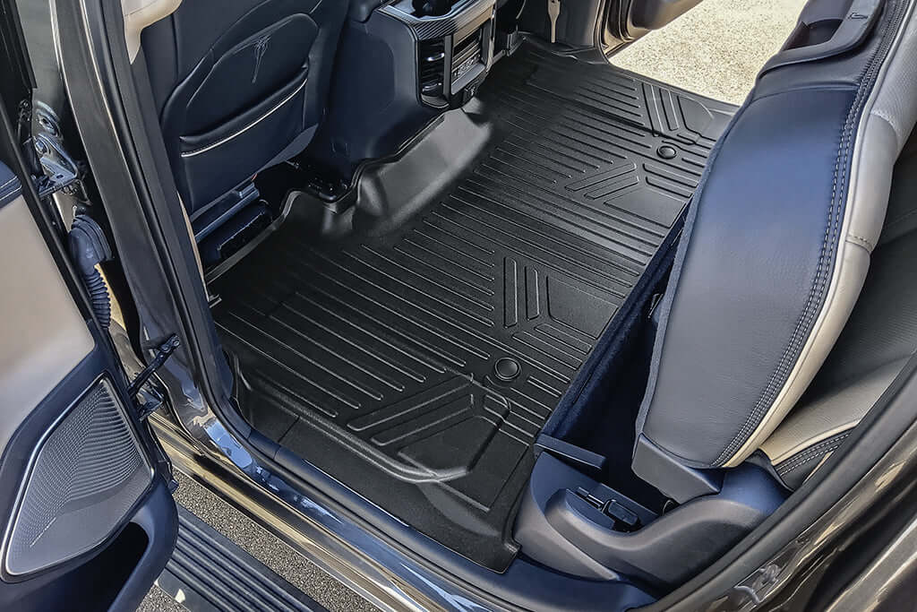 SmartCoverage™ Custom Fit Floor Liners For 2019-2024 Ram 1500 Quad Cab with Front Row Bench Seat Only (No Optional Underseat Storage)