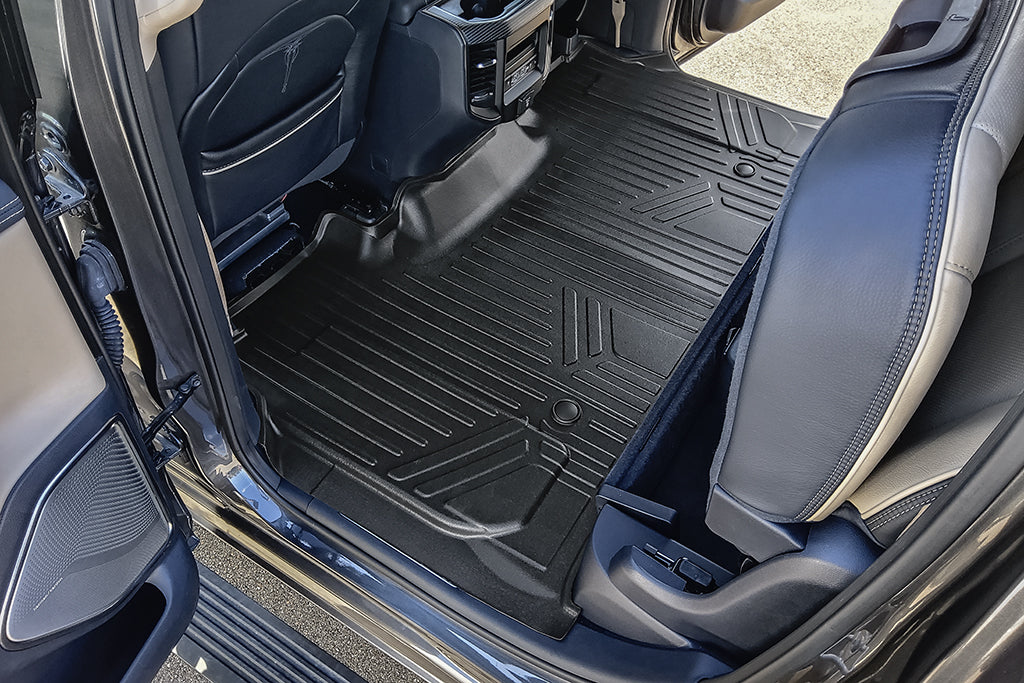 SMARTLINER Custom Fit Floor Liners For 19-22 Ram 1500 Crew Cab with Rear Underseat Storage Box