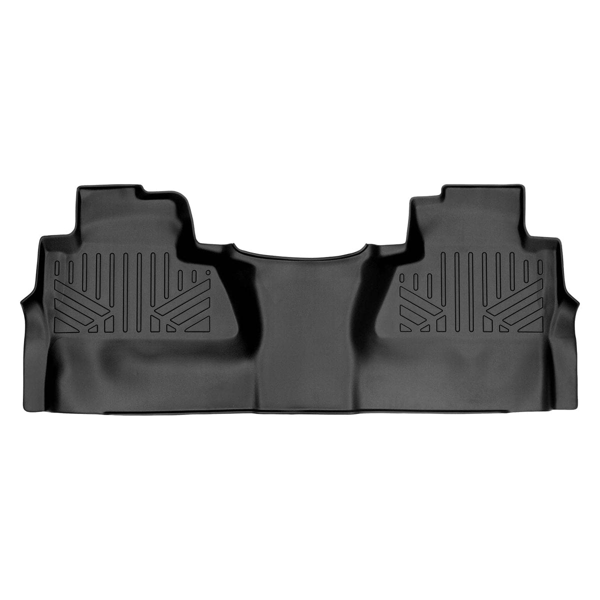 SMARTLINER Floor Liners Black / Second Row Floor Liner 2015-2019 Chevrolet Silverado 3500 HD Floor Liners|Crew Cab Models (Provides over-the-hump coverage. Only fits carpet models. Fits bench seat models. 2nd row half coverage. Not 4x4 Shifters - No E-Assist Models)|SMARTLINER