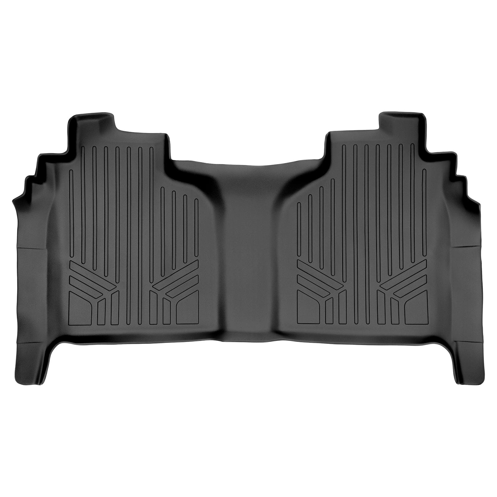 Smartliner USA Motor Vehicle Interior Fittings Black / Second Row Floor Mat Liners SMARTLINER Custom Fit Floor Liners Compatible With 2020-2025 Chevrolet Silverado 2500 HD | 3500 HD (Crew Cab|Vinyl Flooring|1st Row Bench Seats|Without Over the Hump Coverage|with 2nd Row Underseat Storage)