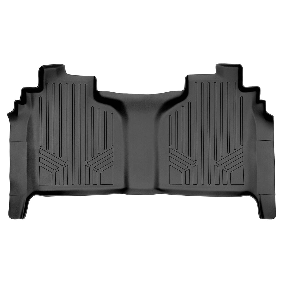 SMARTLINER Floor Liners Black / Second Row Floor Liner 2020-2026 Chevrolet Silverado 3500 HD Floor Liners|Crew Cab Models (Does NOT provide over-the-hump coverage. Fits CARPET models WITH rear under-seat storage)|SMARTLINER