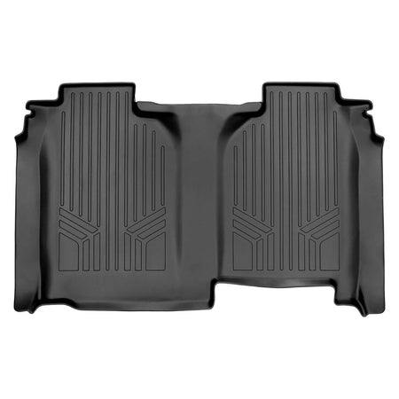 SMARTLINER Floor Liners Black / Second Row Floor Liner 2019-2026 Chevrolet Silverado 1500 Floor Liners|Crew Cab Models (Provides over-the-hump coverage. Fits VINYL models WITHOUT rear under-seat storage)|SMARTLINER