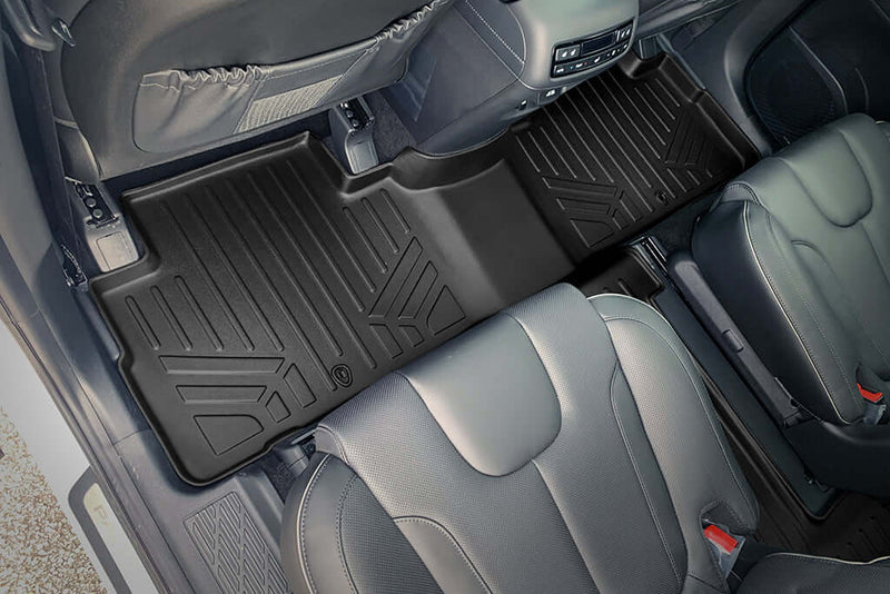 Maxliner 2020 2022 Hyundai Palisade All Weather Custom Fit Floor Mats 2 Row Liner Set Black A0472 B0472
