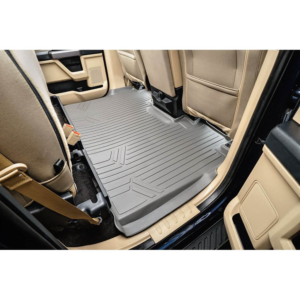 SmartCoverage™ Custom Fit Floor Liners For 2015-2024 Ford F-150 SuperCrew Cab with 1st Row Bench Seat No 2nd Row Underseat Storage (Vinyl Flooring)