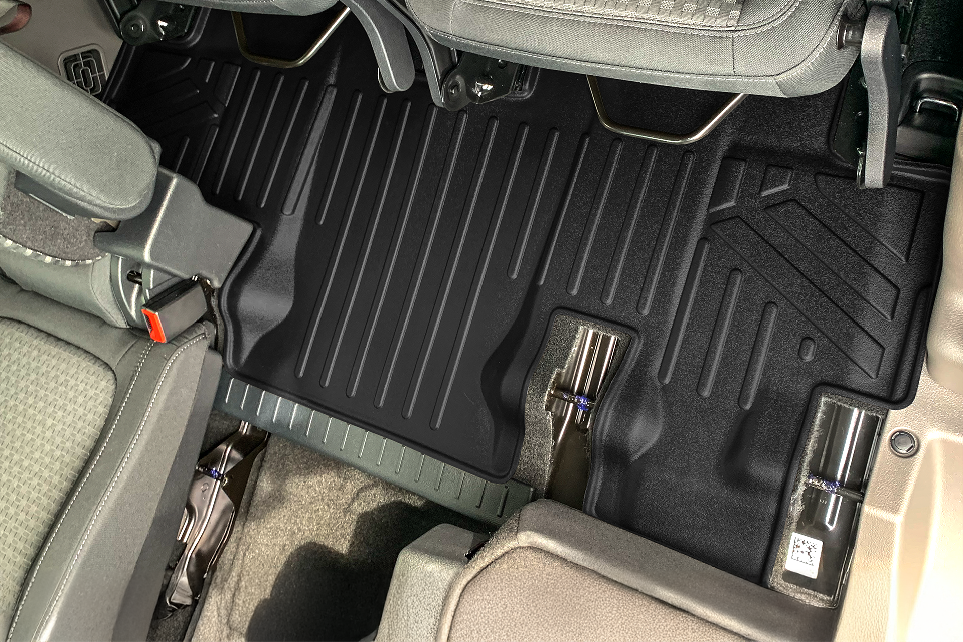 SMARTLINER Custom Fit Floor Liner Set Compatible With 2018-2025 Transit Connect With Vinyl Flooring and without secondary footrest (Short and Long Wheelbase)