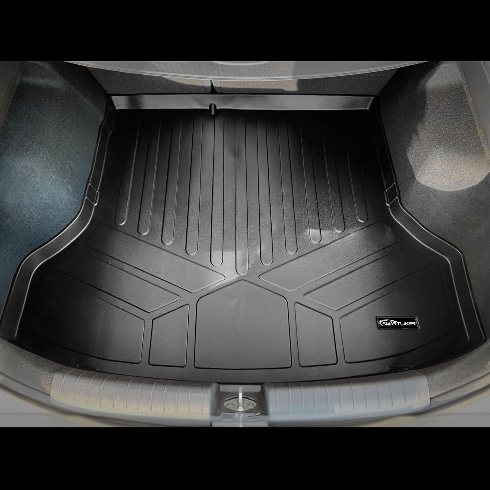 SMARTLINER Custom Fit Floor Liners For 2017-2022 Hyundai Ioniq Hybrid Blue Trim no Subwoofer in Cargo Area (Does Not Fit Electric Models)