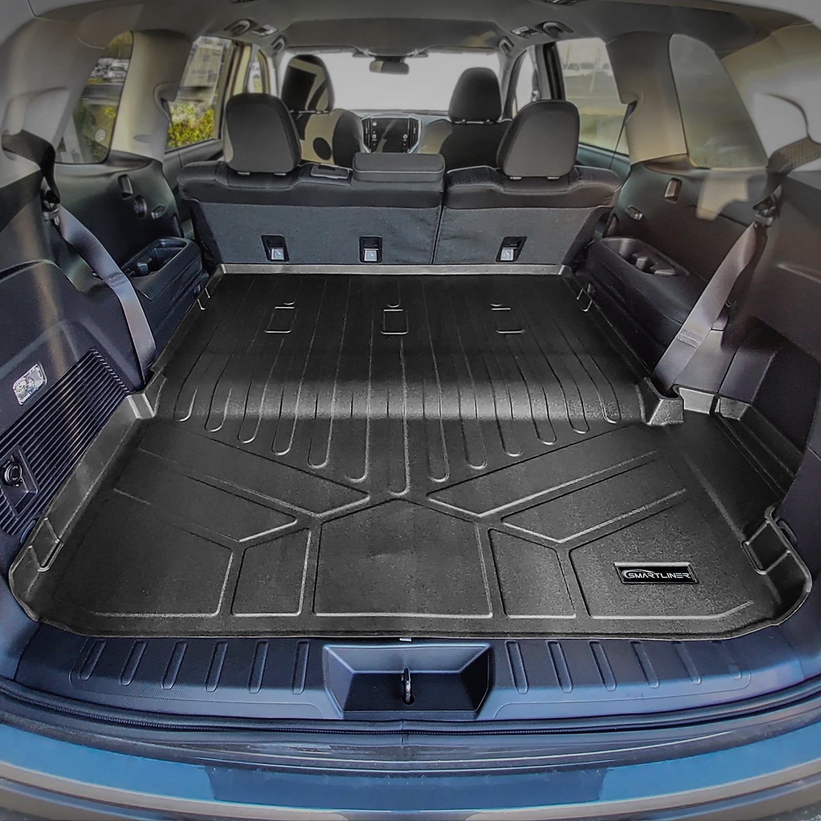 SMARTLINER Custom Fit Floor Liners For 2019-2023 Subaru Ascent with 2nd Row Bench Seat and With Subwoofer in the Cargo Area
