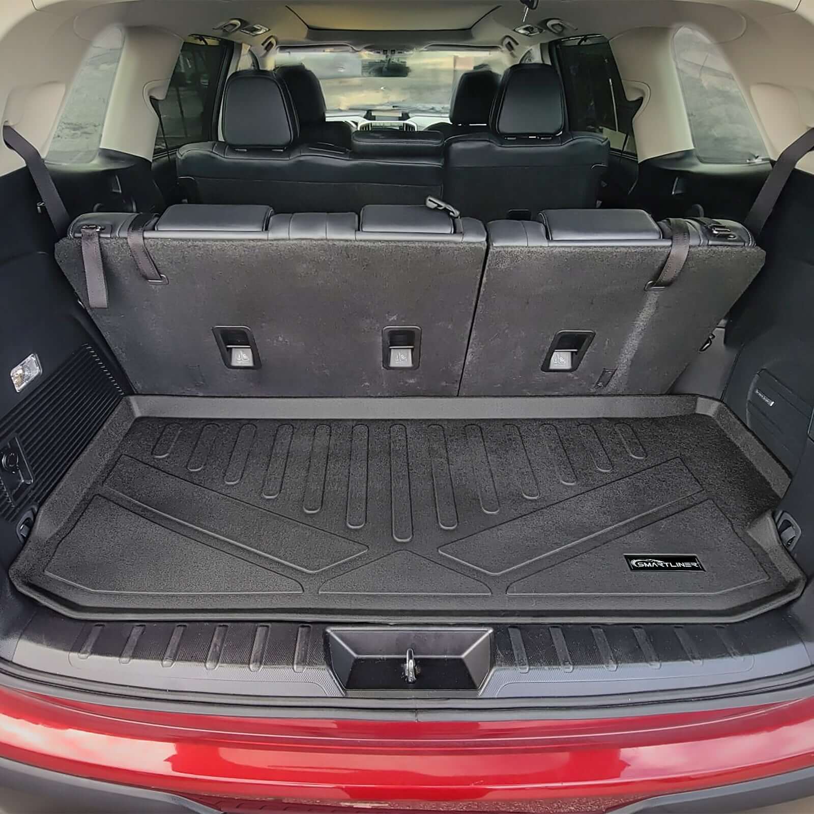 Smart Trimâ„¢ Custom Fit Floor Liners For 2019-2025 Subaru Ascent with 2nd Row Bucket Seats and With Subwoofer in the Cargo Area