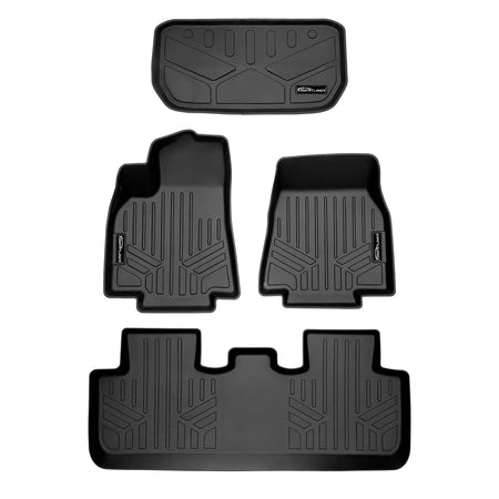 Smart Liner USA Motor Vehicle Interior Fittings Black / Front Trunk Liner and 2 Row Floor Liner Set SMARTLINER Custom Fit Floor Liners For 2020-2025 Tesla Model Y (5 Passenger)