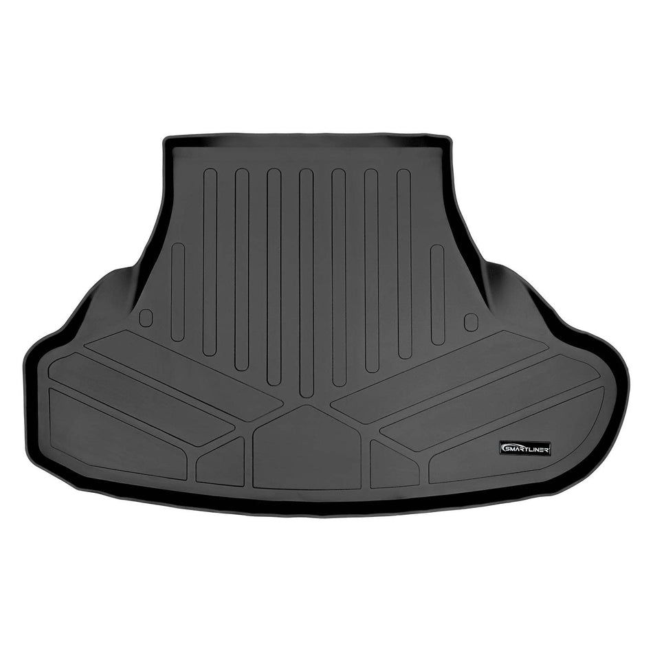 SMARTLINER Cargo Liner Black / Cargo Liner behind the 2nd Row Seats 2014-2015 Infiniti Q50 Cargo Liner|Without Spare Tire|SMARTLINER