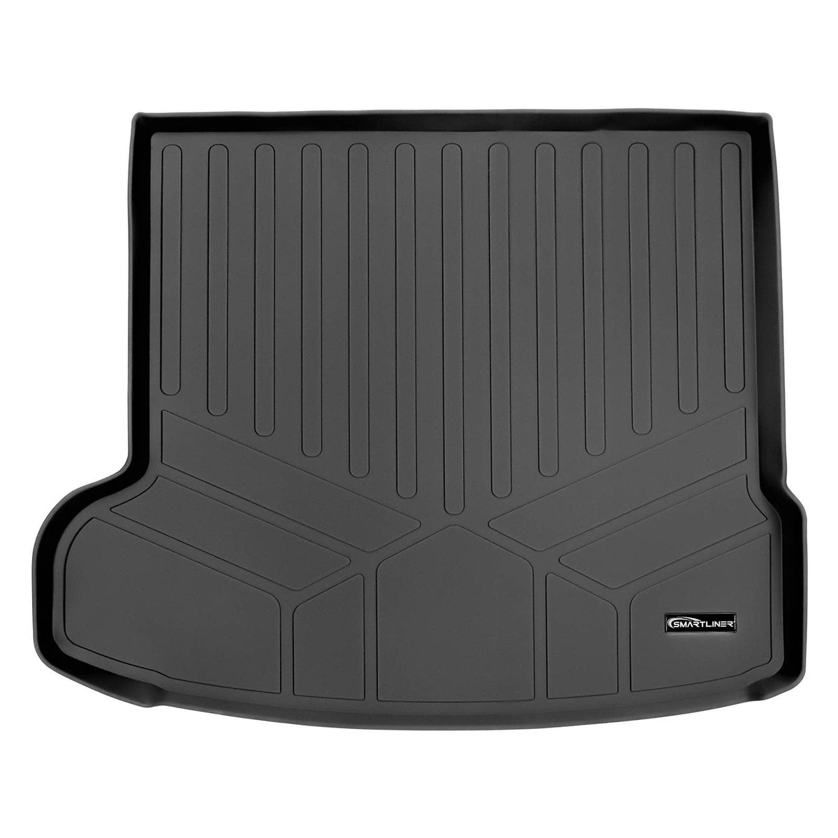SMARTLINER Cargo Liner Black / Cargo Liner behind the 2nd Row Seats 2017-2020 Jaguar F-Pace Cargo Liner|Fit 2017 - 2020 Models with small size temporary spare tire|SMARTLINER