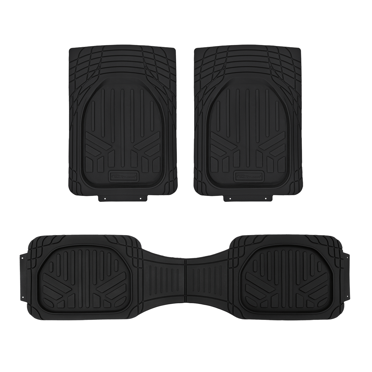 Smartliner USA Motor Vehicle Interior Fittings First and Second Row Floor LIners / Black Smartliner Universal Fit Vehicle Floor Mat Liner