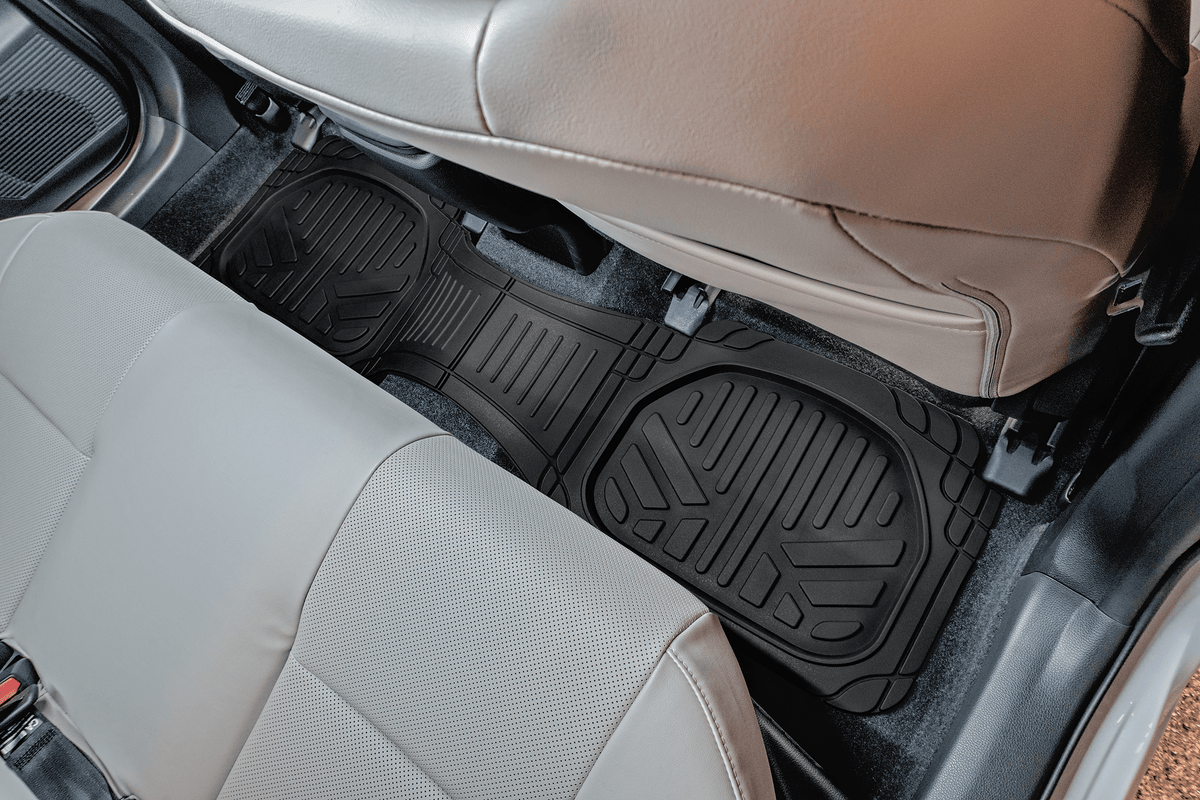 Smartliner USA Motor Vehicle Interior Fittings First and Second Row Floor LIners / Black Smartliner Universal Fit Vehicle Floor Mat Liner