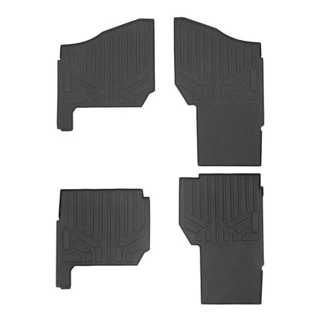 Smartliner USA 2 Row Rugged Rubber Mat Set / Black SMARTLINER OUTDOORSâ„¢ Custom Fit Floor Liners For 2018-2024 Polaris Ranger XP Crew 1000