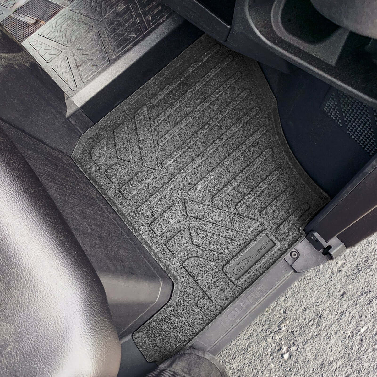 Smartliner USA SMARTLINER Custom Fit Rugged Rubber Floor Liners For 2018-2024 Polaris Ranger (3 seater)