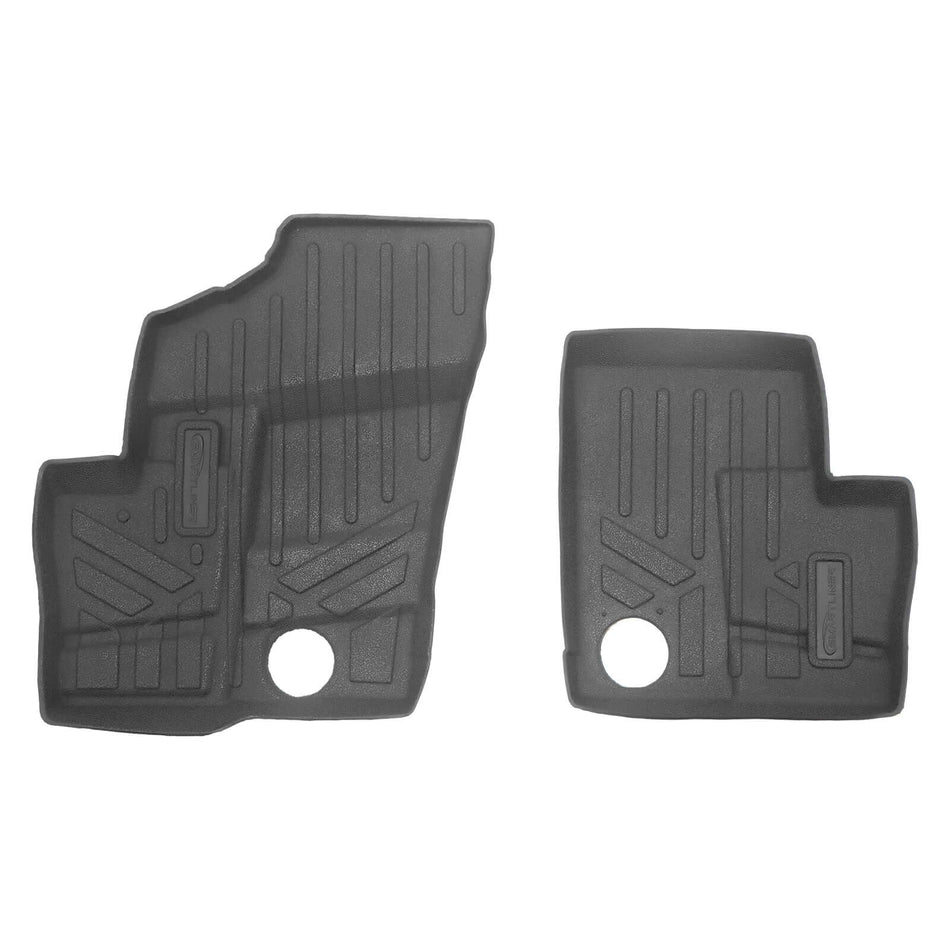 Smartliner USA Black / Front Row Rugged Rubber Mat Set SMARTLINER Custom Fit Floor Liners For 2014-2023 Polaris RZR XP 1000 (2 Seater)