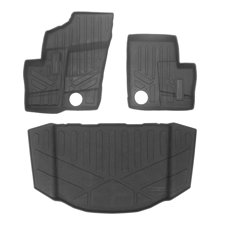 Smartliner USA Vehicle Black / 1st Row and Truck Bed Rugged Rubber Mat Set SMARTLINER Rugged Rubber Bed Mat Liner Compatible With 2020-2025 Polaris RZR Trail/Trail S