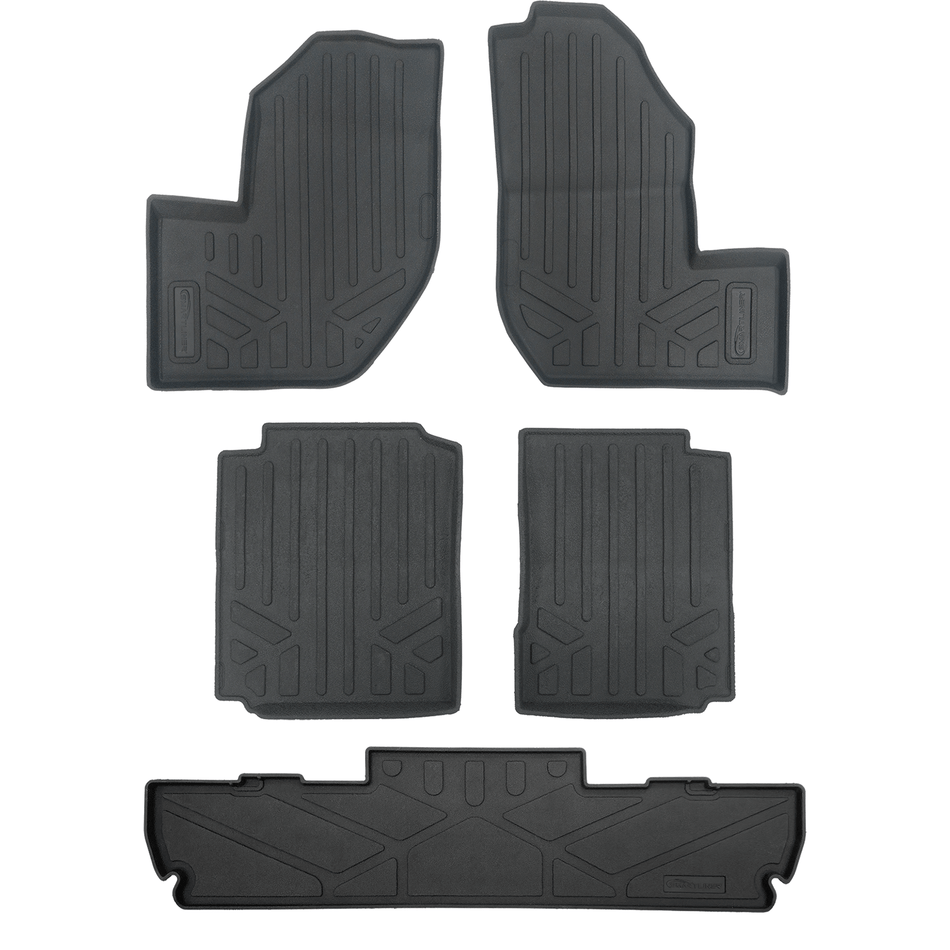 Smartliner USA Black / 2 Row Rugged Rubber Mat Set & Truck Bed Mat Liner (Bedliner) SMARTLINER Custom Fit Rugged Rubber Floor Liners For 2018-2025 Yamaha Wolverine RMA X4