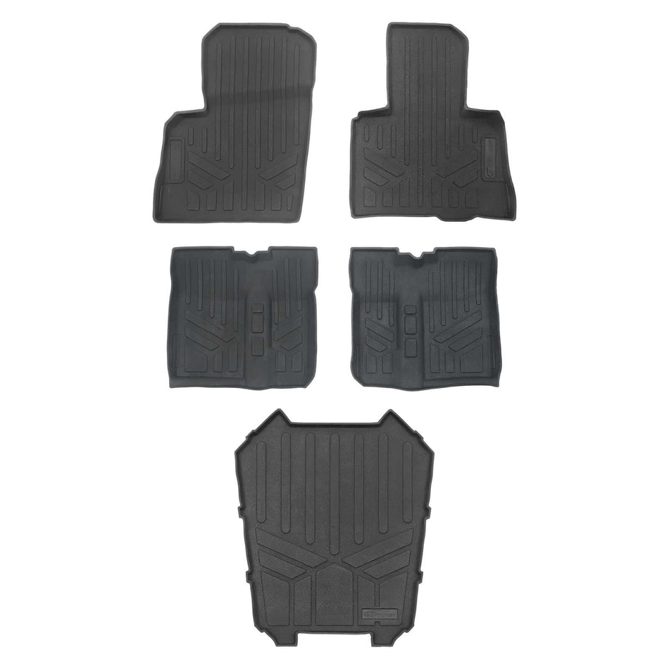 Smartliner USA Black / 2 Row Rugged Rubber Mat Set & Truck Bed Mat Liner (Bedliner) SMARTLINER Custom Fit Floor Liners For 2020-2025 Polaris RZR PRO XP 4
