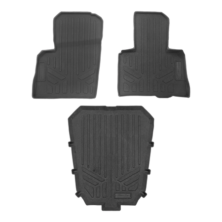 Smartliner USA UTV Black / 1st Row and Truck Bed Rugged Rubber Mat Set SMARTLINER Floor Liners for 2020-2025 Polaris RZR Pro R 4 (4-Seater)