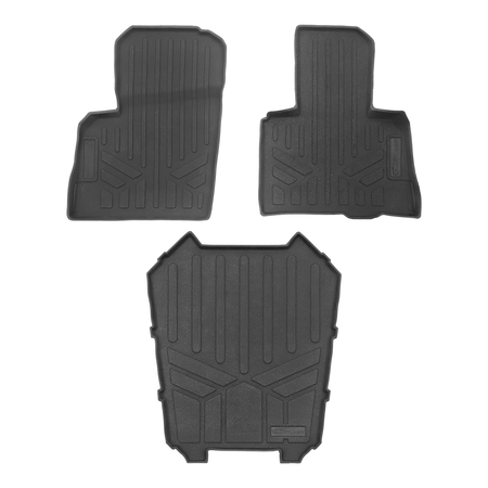 Smartliner USA UTV Black / 1st Row and Truck Bed Rugged Rubber Mat Set SMARTLINER Floor Liners for 2020-2026 Polaris RZR PRO XP 4