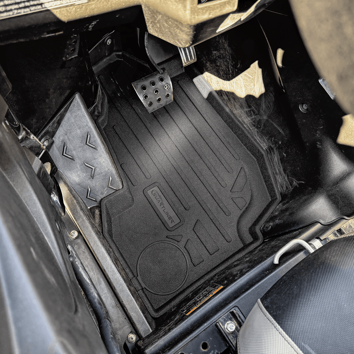 Smartliner USA Black / Front Row Rugged Rubber Mat Set SMARTLINER Custom Fit Rugged Rubber Floor Liners For 2020-2026 Kawasaki TERYX KRX (2 Seater)