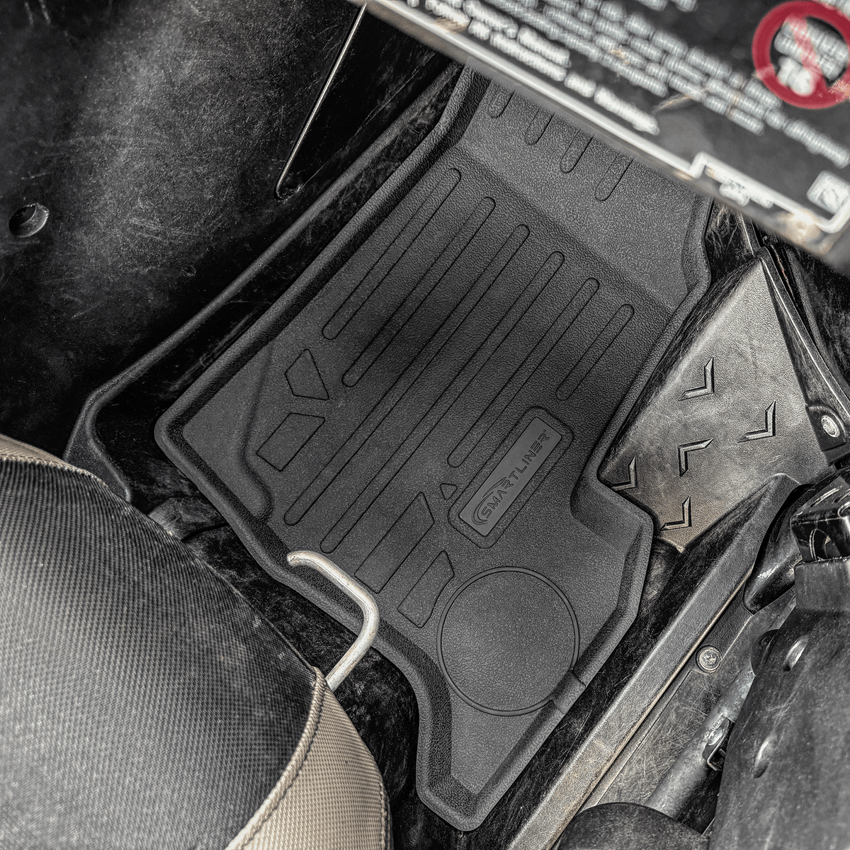 Smartliner USA Black / Front Row Rugged Rubber Mat Set SMARTLINER Custom Fit Rugged Rubber Floor Liners For 2020-2026 Kawasaki TERYX KRX (2 Seater)