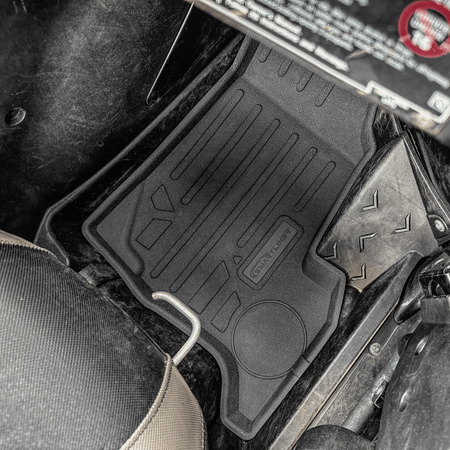 Smartliner USA Black / Front Row Rugged Rubber Mat Set SMARTLINER Custom Fit Rugged Rubber Floor Liners For 2020-2026 Kawasaki TERYX KRX (2 Seater)
