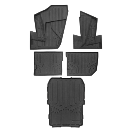 Smartliner USA Black / 2 Row Rugged Rubber Mat Set & Truck Bed Mat Liner (Bedliner) SMARTLINER Custom Fit Floor Liners For 2024-2025 Polaris RZR XP 4 1000