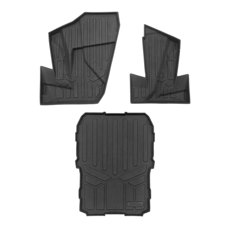 Smartliner USA UTV Black / 1st Row and Truck Bed Rugged Rubber Mat Set SMARTLINER Floor Liners for 2024-2026 Polaris RZR XP 1000