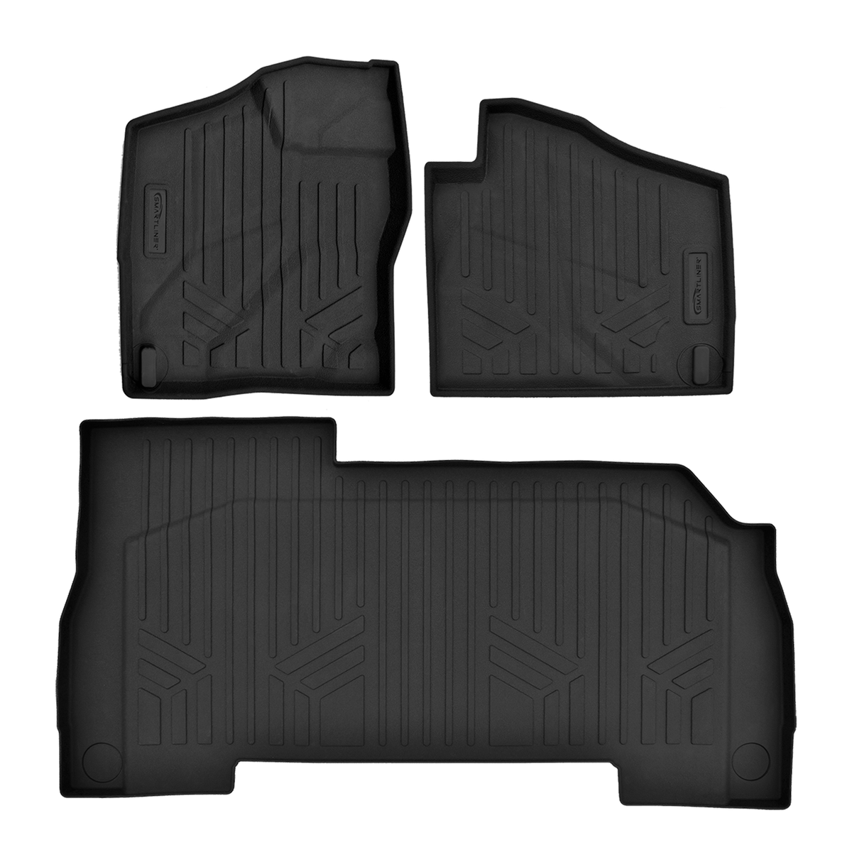 Smartliner USA Custom Fit Floor Mat Liners 1st and Second Row Rugged Rubber Mat SMARTLINER Custom Fit Floor Liners For 2024-2026 Polaris Xpedition ADV