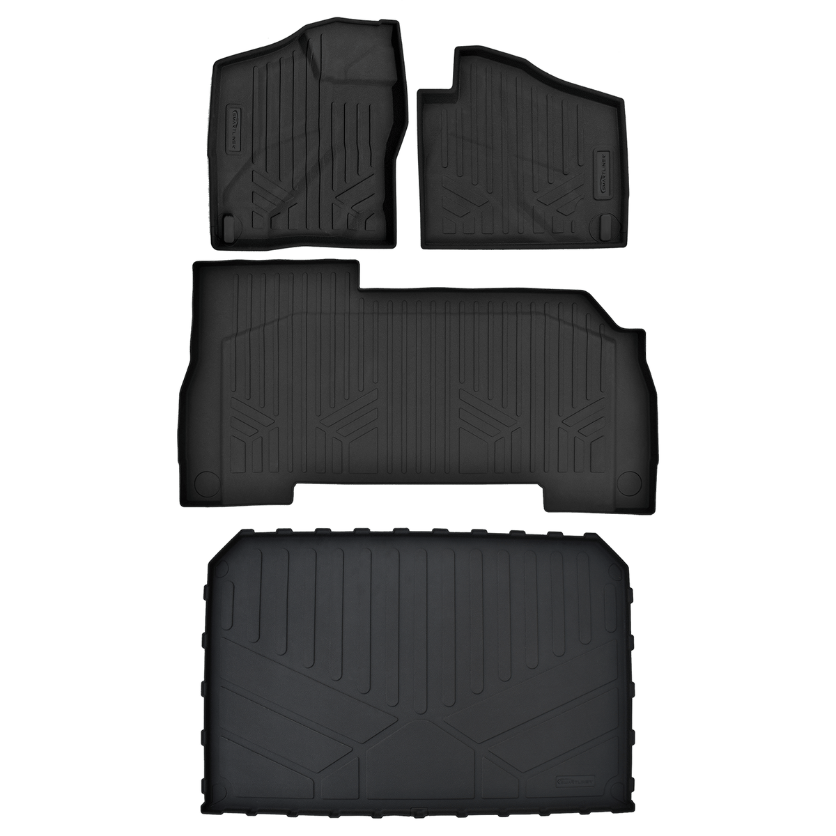 Smartliner USA Custom Fit Floor Mat Liners 1st and 2nd Row Rugged Rubber Mat and Truck Bed Cargo Mat Liner SMARTLINER Custom Fit Floor Liners For 2024-2026 Polaris Xpedition XP