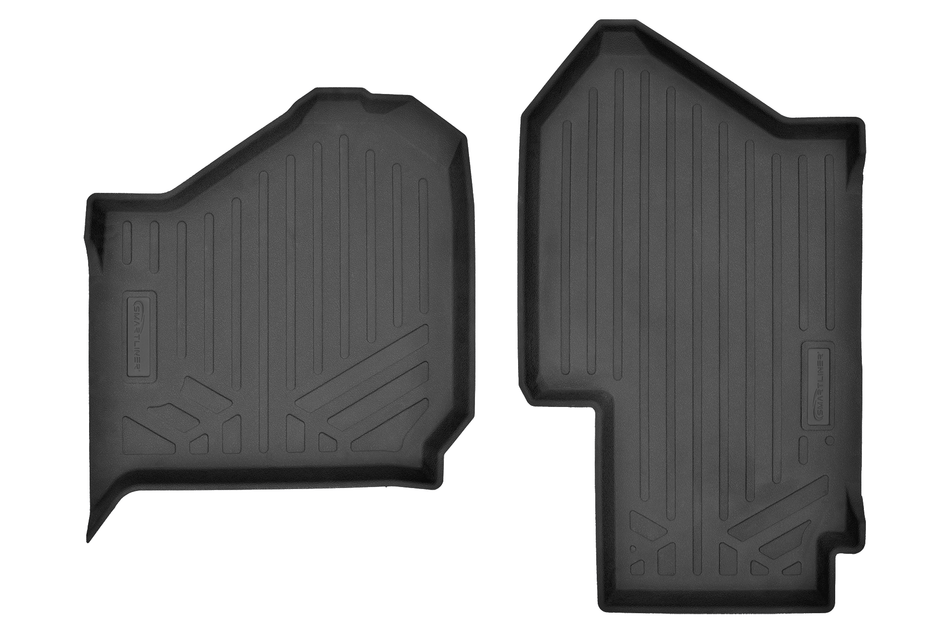 Smartliner USA Black / Front Row Rugged Rubber Mat Set SMARTLINER Custom Fit All Weather Protection Black Compatible With 2025-2025 Kawasaki Ridge (Fits 3 and 6 Passenger)