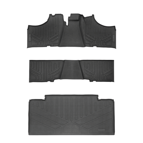 SMARTLINER Custom Fit Rugged Rubber Floor Liners For 2019-2024 Kawasaki Mule PRO (Only Fits 6 Passenger Models)