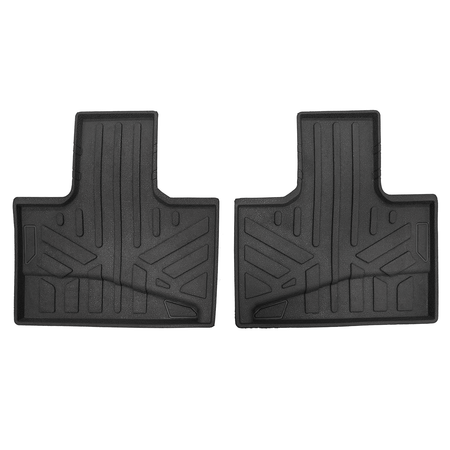 Smartliner USA Black / Second Row Rugged Rubber Mat Set SMARTLINER Custom Fit Rugged Rubber Floor Liners For 2019-2025 Can-Am Maverick Sport(4-Seater)