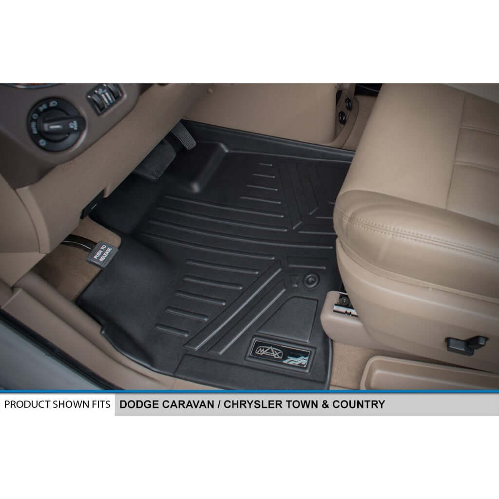 Smart Liner USA Motor Vehicle Interior Fittings Smart Trimâ„¢ Custom Fit Floor Liners For 2008 2020 Caravan/Town & Country (Stow'n Go Only)