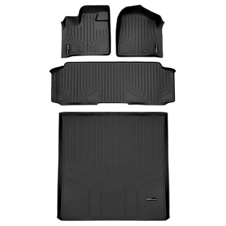 Smart Liner USA Motor Vehicle Interior Fittings Black / 2 Row Floor Mat Liner Set & Cargo Liner Behind the 2nd Row SMARTLINER Custom Fit Floor Liners For 2013-2020 Dodge Grand Caravan with Second Row Bench Seats and 1st Row Super Console