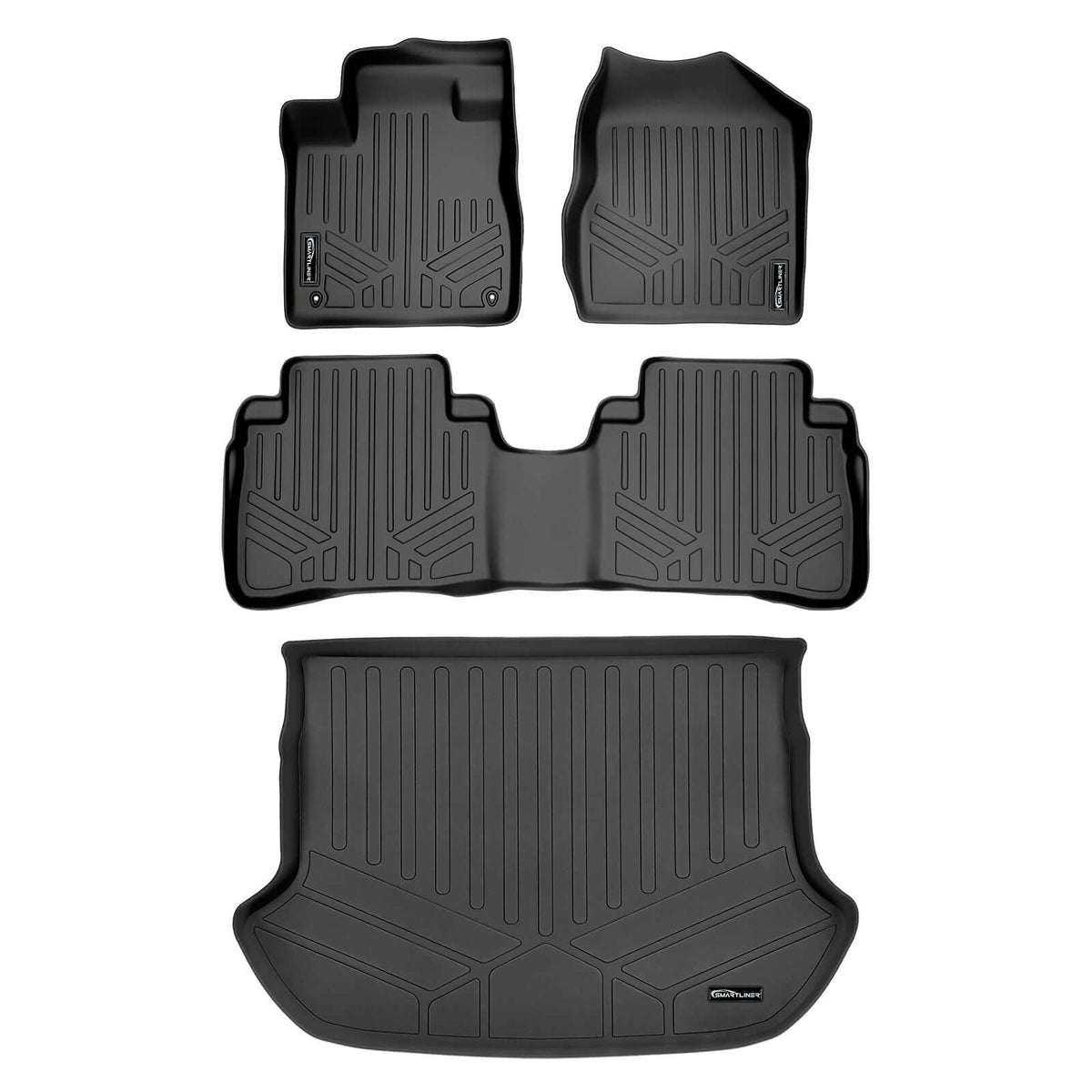 Smart Liner USA Motor Vehicle Interior Fittings Black / 2 Row Floor Mat Liner Set & Cargo Liner Behind the 2nd Row SMARTLINER Custom Fit Floor Liners For 2009-2014 Nissan Murano